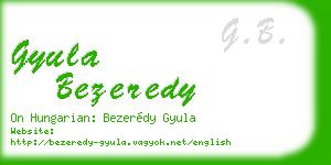 gyula bezeredy business card